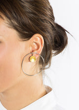 Gold Vermeil Posts with Detachable Silver Hoops
