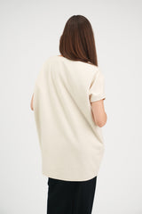 Wedge Dress in Ivory Cashmere Wool