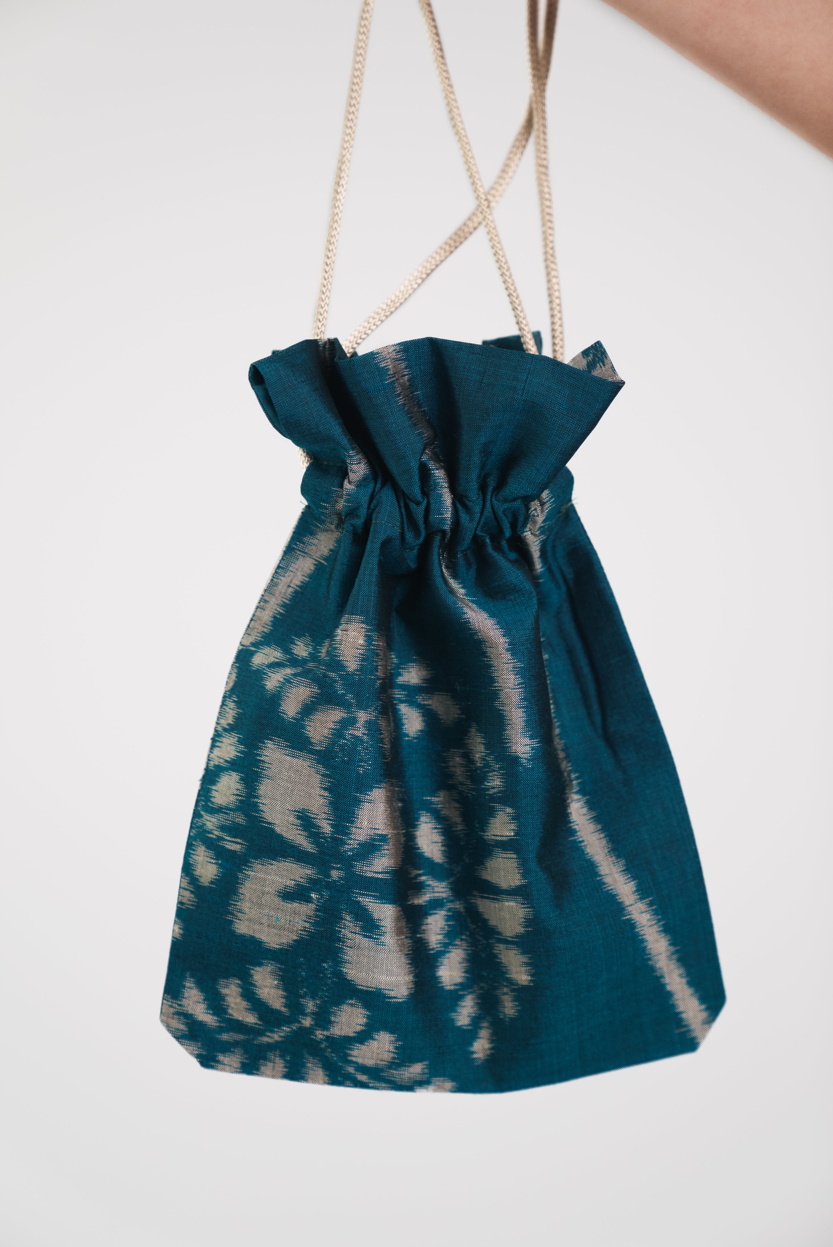 Drawstring Bag in Vintage Japanese Silk