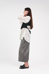 PJ Pant in Striped Silk Taffeta