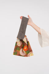 High/Low Bag in Vintage Japanese Printed Silk