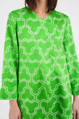 Spring Jacket in Vintage Japanese Lime Silk Shibori