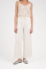 PJ Pant in Ivory Linen