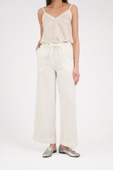 PJ Pant in Ivory Linen