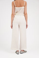 PJ Pant in Ivory Linen