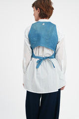 Petite Vest in Vintage Japanese Raw-Pieced Linen