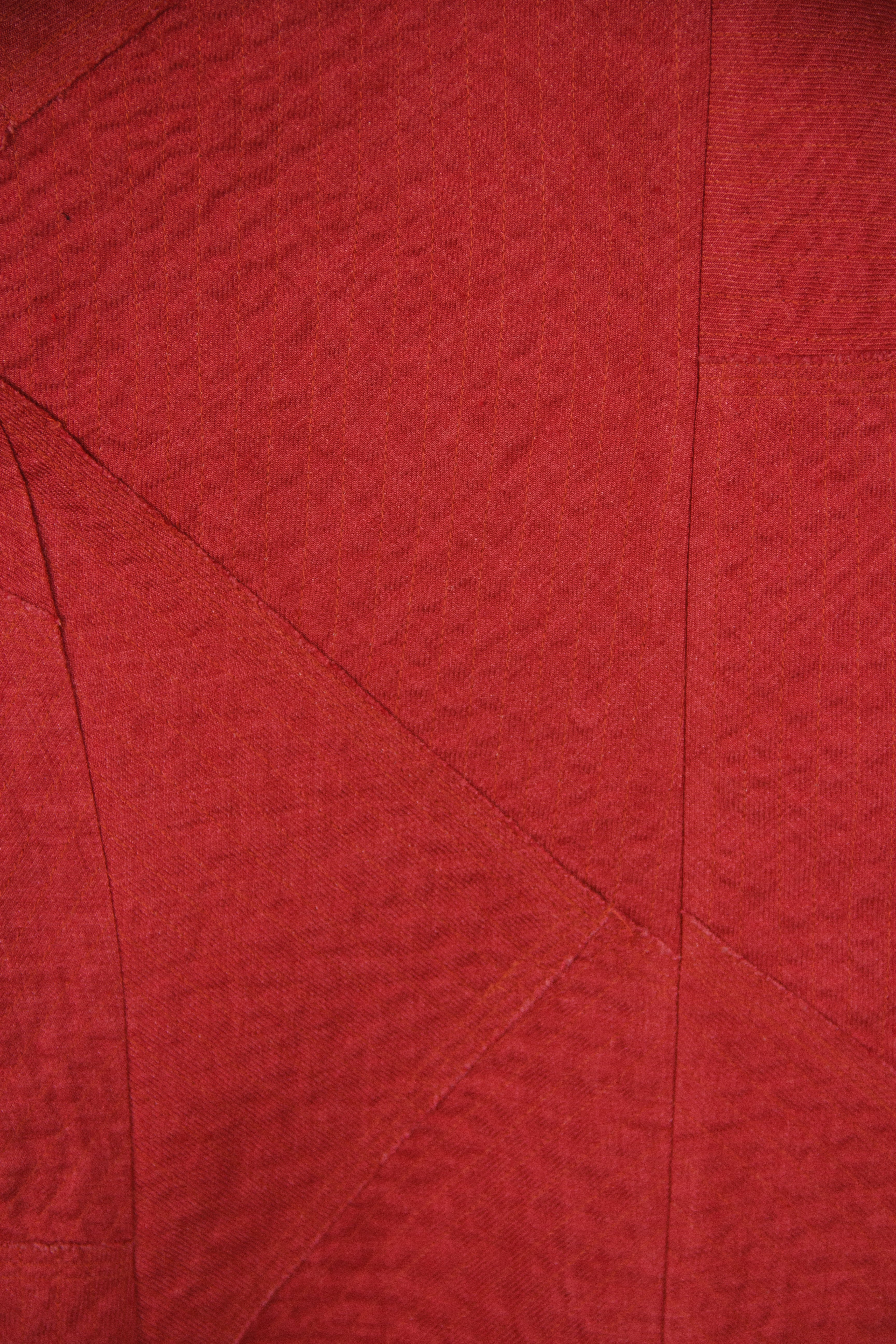 Lily Jacket in Red Raw-Pieced Italian Linen