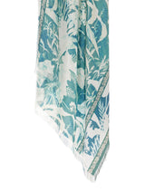 Scarf in Teal Tropical Floral