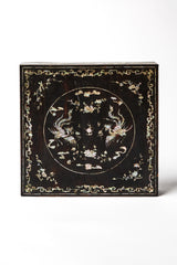Square Covered Box with Double-Phoenix Decor