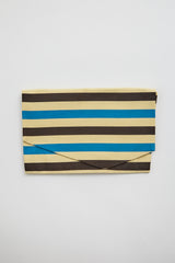 Envelope Clutch in Vintage Japanese Striped Grosgrain Silk