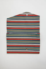 Envelope Clutch in Vintage Japanese Multicolor Striped Grosgrain Silk