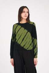 Cashmere Seamless Short Pullover in Leaf Green