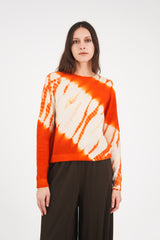 Cashmere Seamless Short Pullover in Burnt Orange