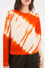Cashmere Seamless Short Pullover in Burnt Orange