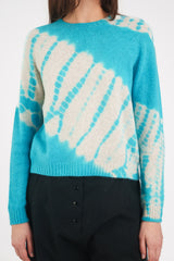Cashmere Seamless Short Pullover in Turquoise