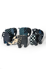 Stuffed Elephant 'Tantor' in Vintage Japanese Indigo Mix
