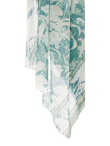 Scarf in Teal Tropical Floral
