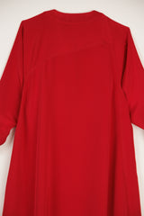 Angle Dress in Red Silk Crepe