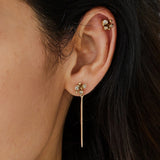 Blossom Bronze Needle Earrings