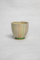 Cup with Multi-Colored Vertical Stripes