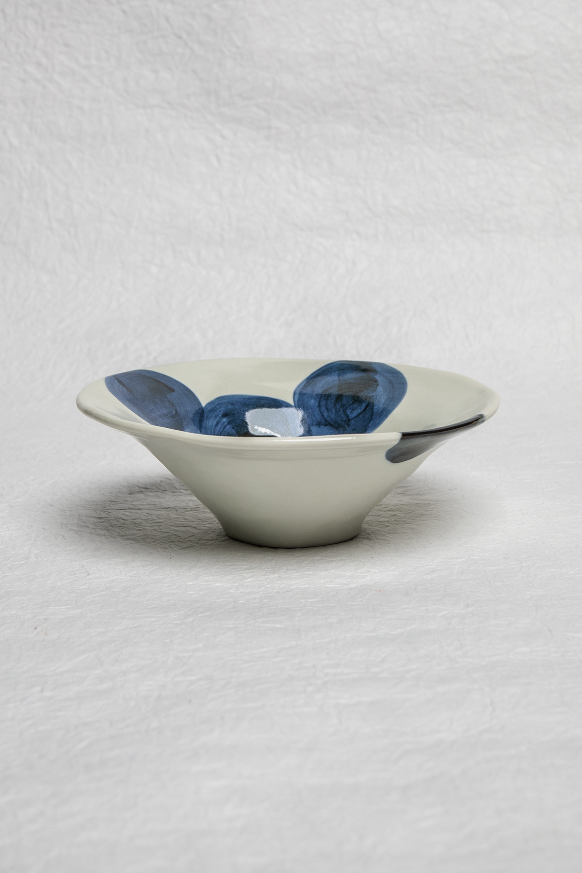 Porcelain Bowl with Blue Dots