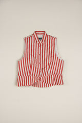 Peplum Vest in Vintage Japanese Silk Ikat