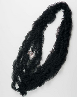 Black Ruched Tulle Necklace