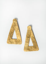 Triangle Loops Brass Earrings