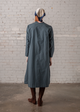 New Dress in Slate Poplin