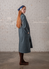 New Dress in Slate Poplin