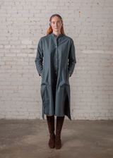 New Dress in Slate Poplin