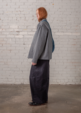 Chore Jacket in Cotton Denim Stripe