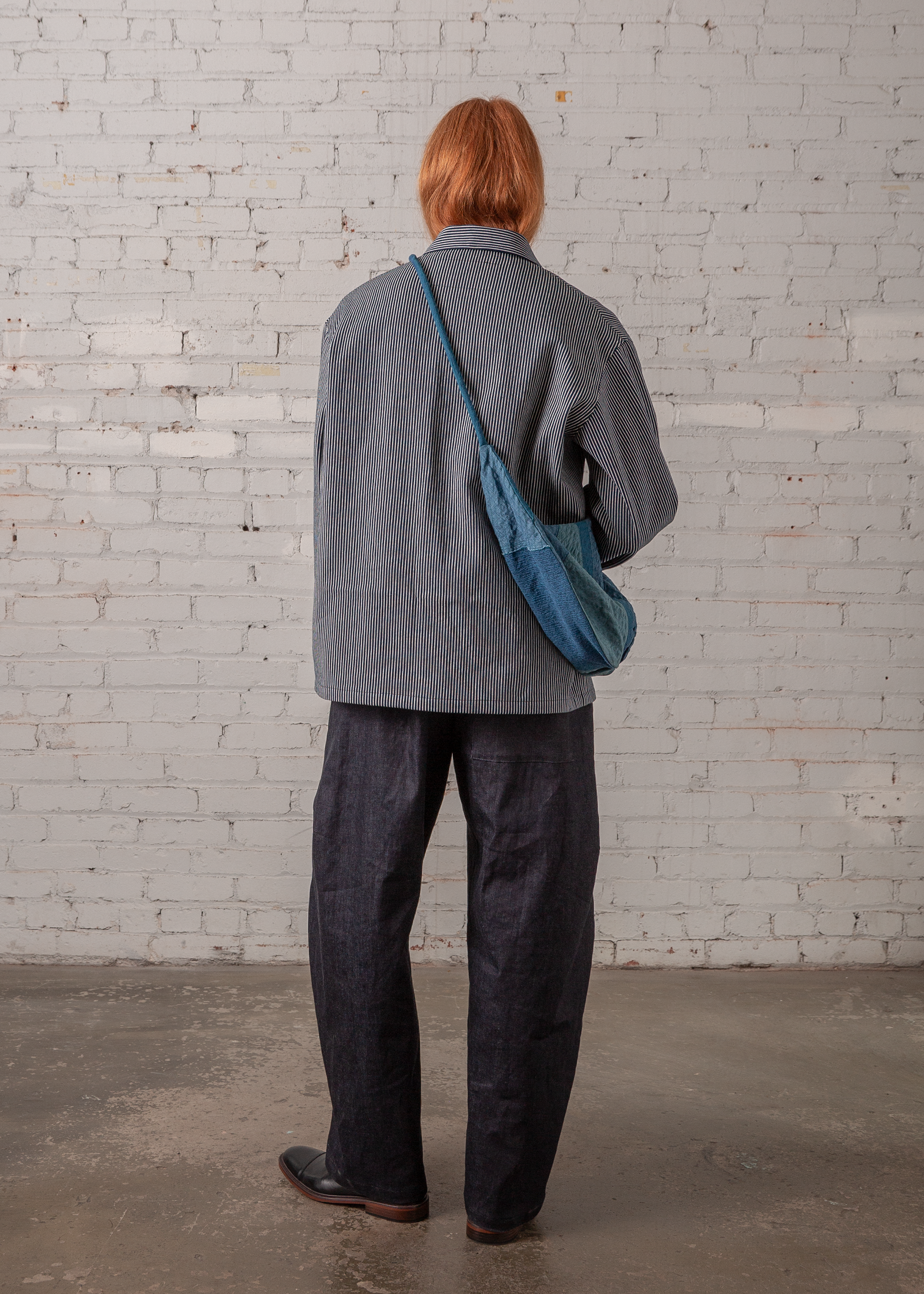 Chore Jacket in Cotton Denim Stripe