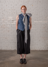 Scarf Tie in Striped Cotton