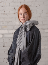 Scarf Tie in Striped Cotton