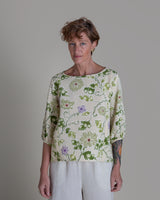 Float Shell in Vintage Garden Japanese Silk Print
