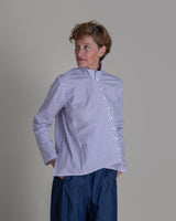 Points Shirt in Lavender Striped Cotton