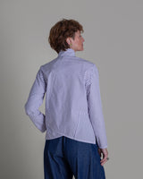 Points Shirt in Lavender Striped Cotton