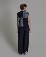 Noma Vest in Vintage Japanese Silk with Cotton Twill