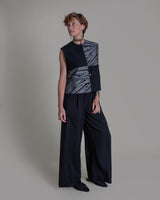 Noma Vest in Vintage Japanese Silk with Cotton Twill