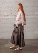 Mini Shirt in Blush Poplin