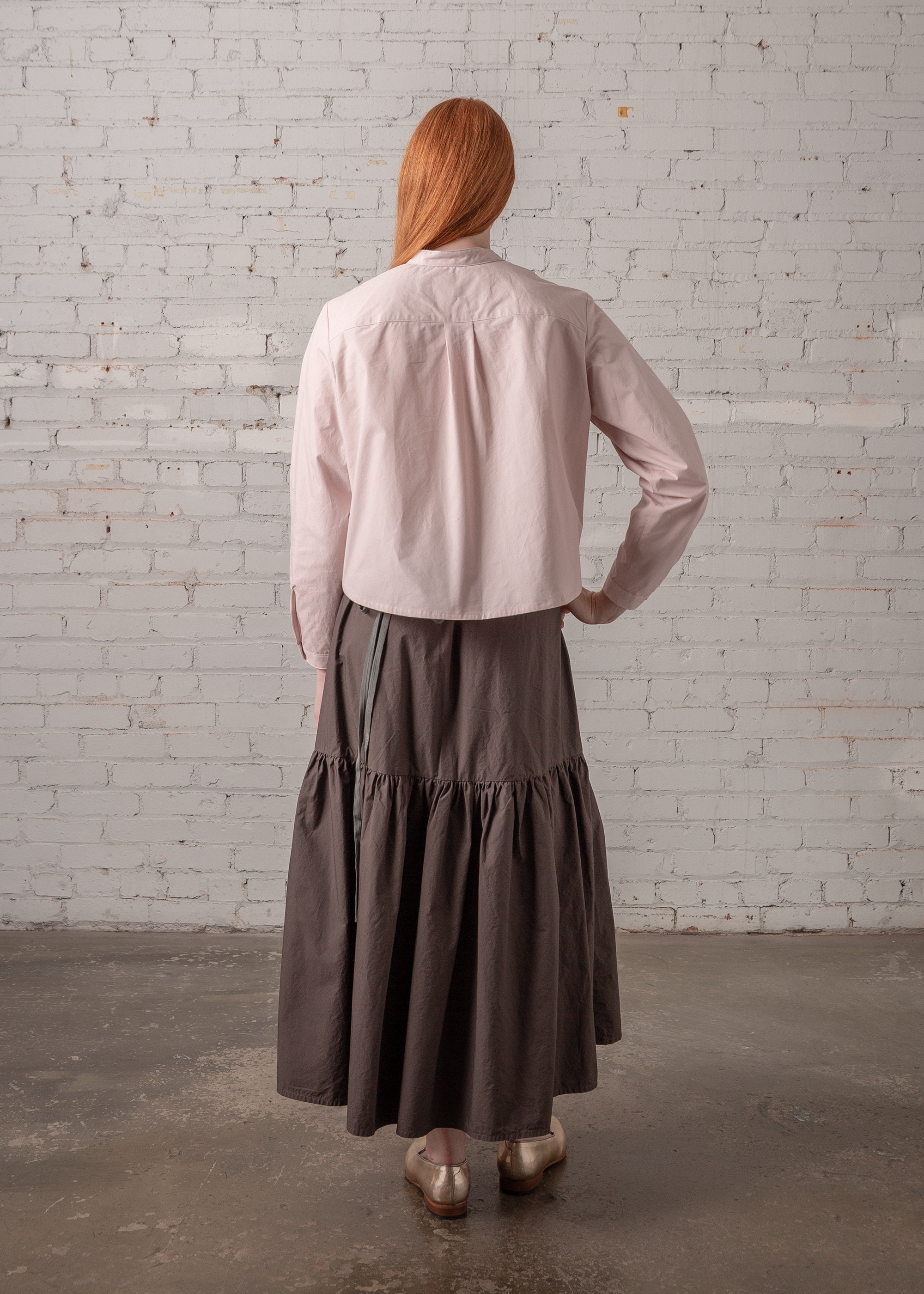 Mini Shirt in Blush Poplin