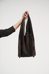 Crossover Bag in Patchwork Metallic Silks