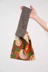 High/Low Bag in Vintage Japanese Printed Silk