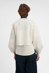 Junichi Jacket in Vintage Japanese Raw-Pieced Linen