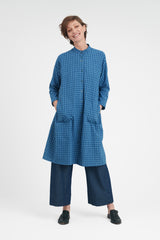 Japan Dress in Blue Cotton Check