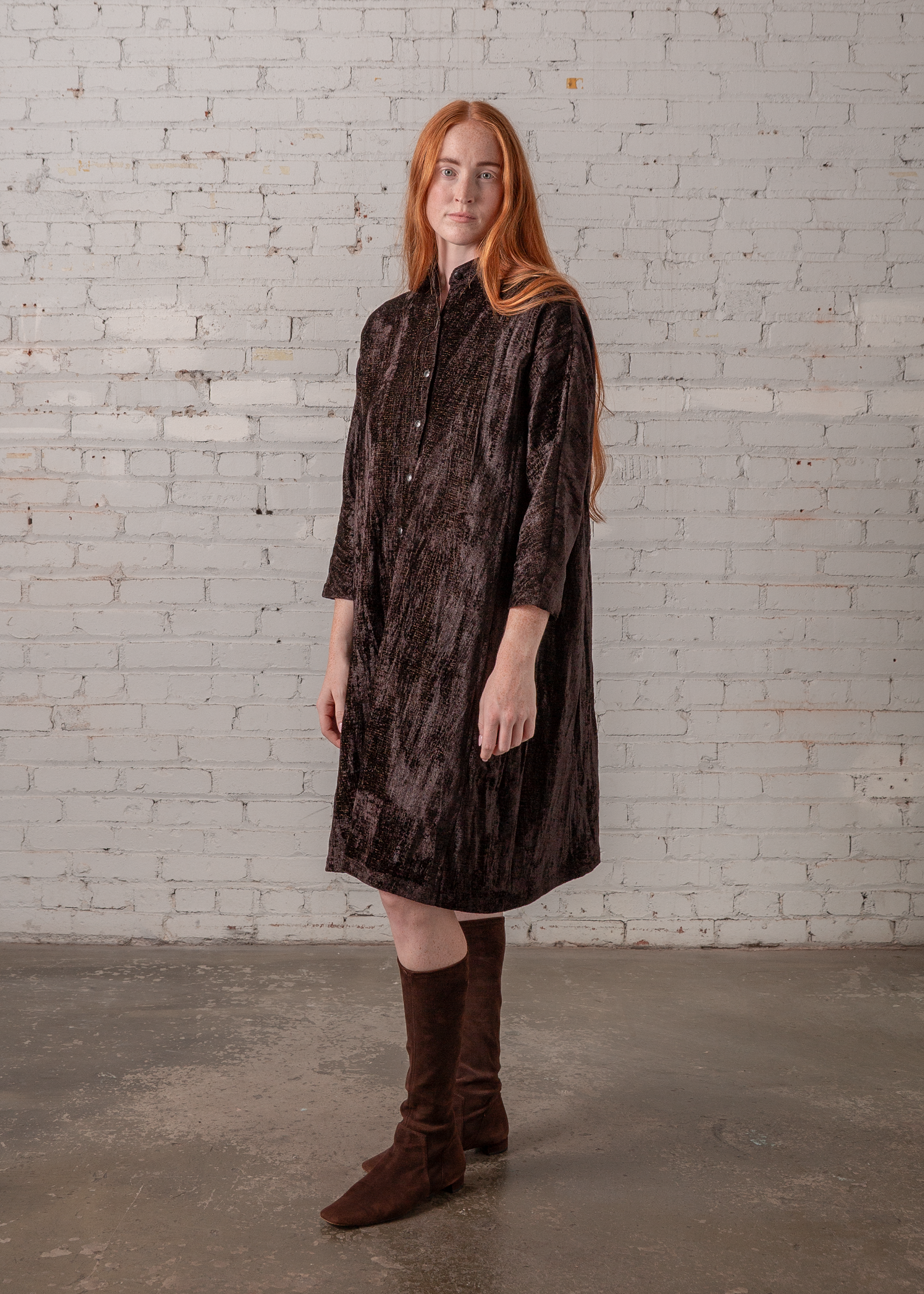 Japan Dress in Nuno Heatmolded Velvet