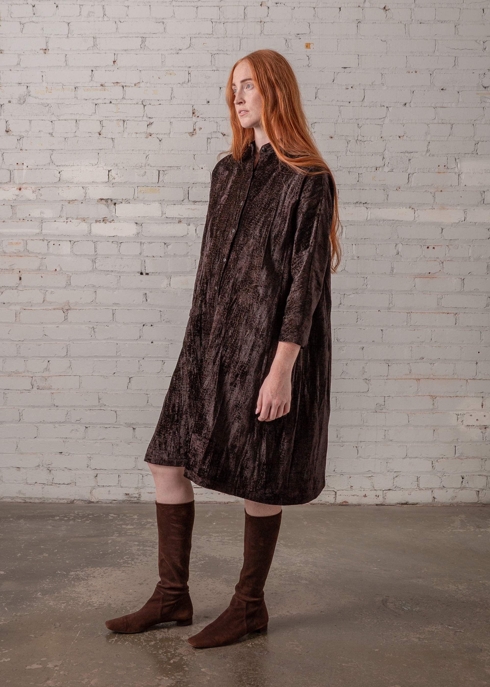 Japan Dress in Nuno Heatmolded Velvet