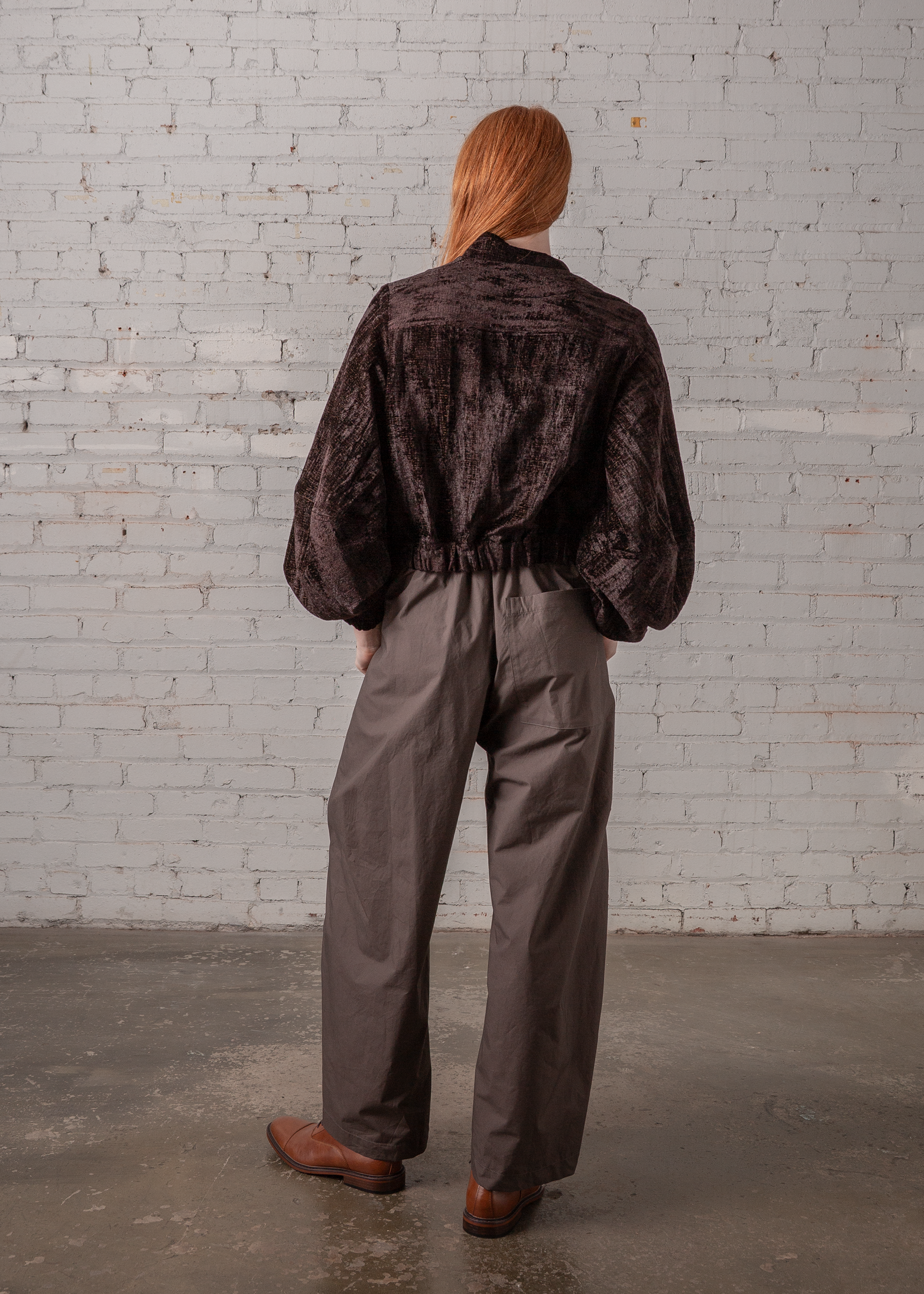 Curve Pant in Clay Poplin