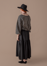 Gather Shell in Vintage Japanese Silk Shibori